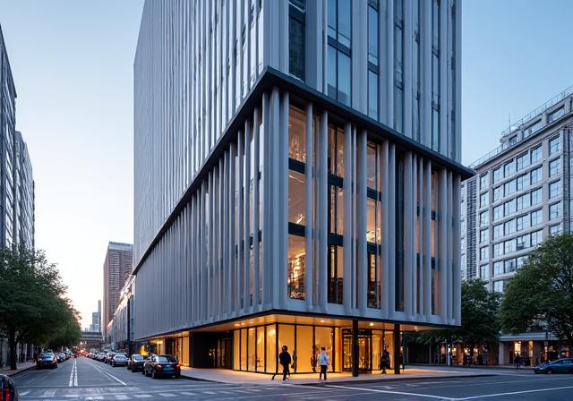 Modern facade of the Collins Arch building in Melbourne