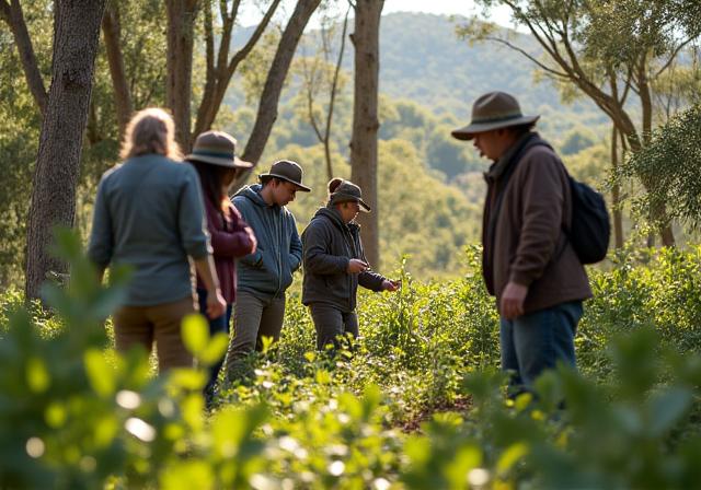 Team planting native trees in the Yarra Ranges