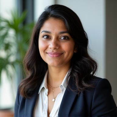 Professional headshot of Aisha Khan